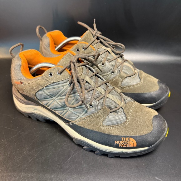 The North Face Hiking Shoes Mens 11.5 Brown Orange Vibram Trail Sneakers - Picture 1 of 7